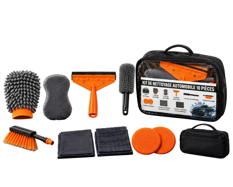 Kit de nettoyage automobile 10 pièces