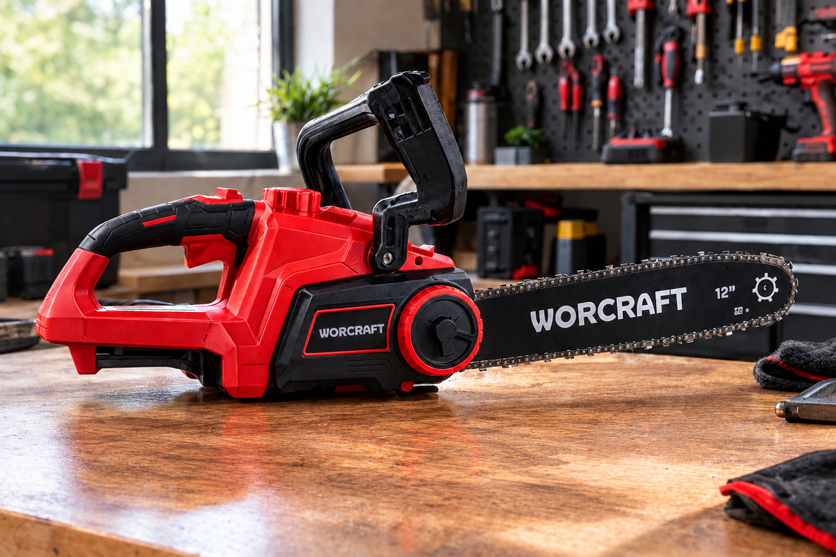 Tronçonneuse WORCRAFT 20V Brushless – Guide 12