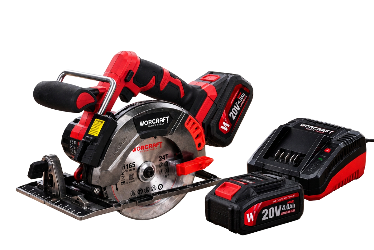 Scie Circulaire Sans Fil WORCRAFT 20V – Pack Complet