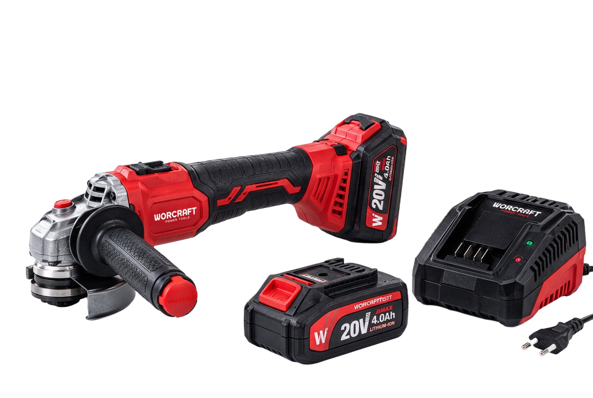 Meuleuse d’Angle Sans Fil WORCRAFT 20V – Pack Complet