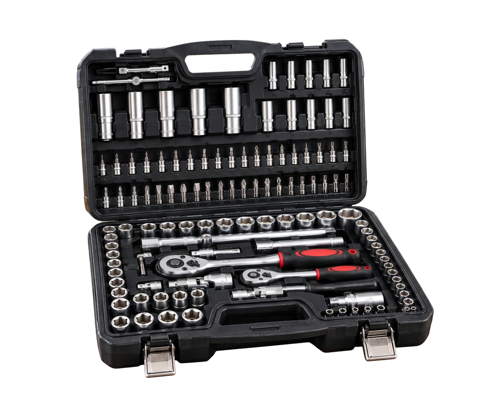 Coffret à outils 108 pièces – Douilles, cliquets et embouts