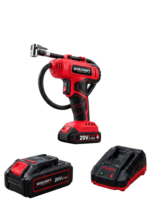Compresseur Sans Fil WORCRAFT 20V – Pack Complet