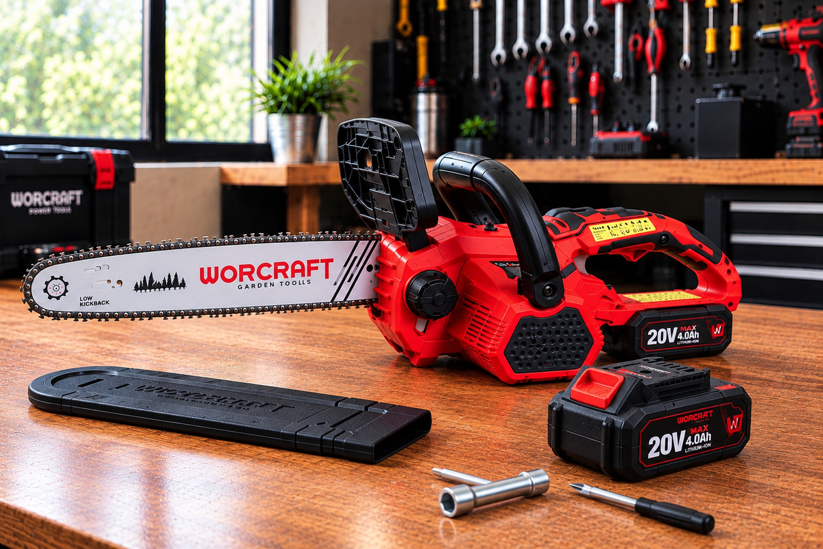 Tronçonneuse sans fil WORCRAFT 20V – Brushless 6