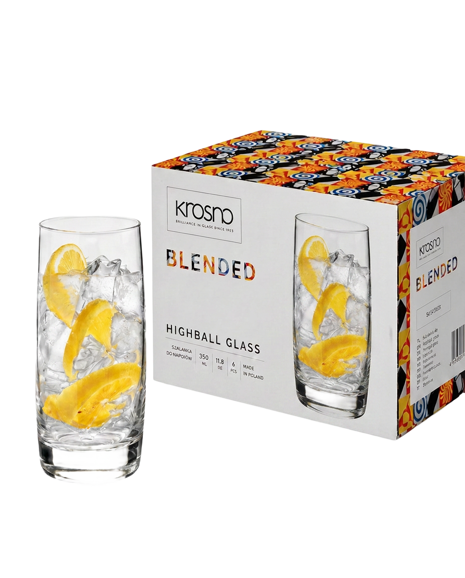 Lot de 6 Verres Highball Krosno Blended – 350 ml