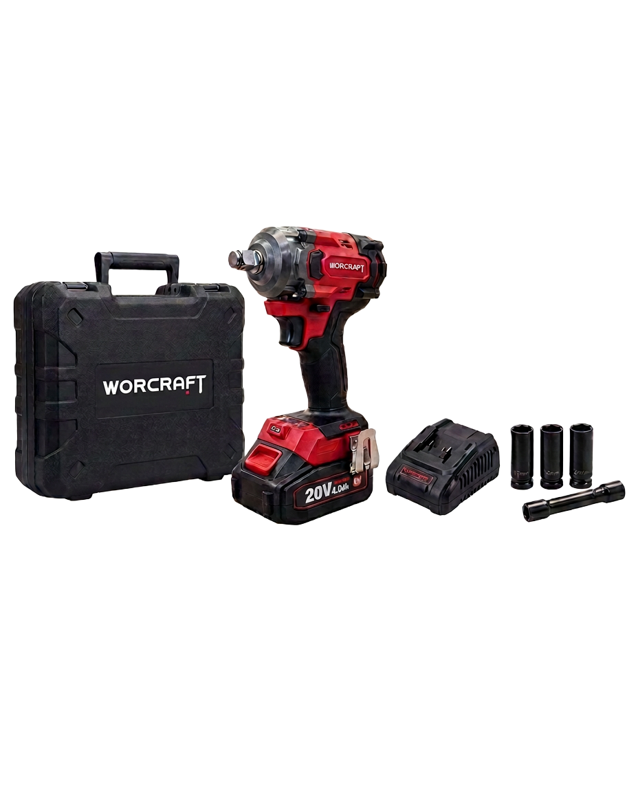 Coffret Clé à Choc WORCRAFT 20V Brushless 450 Nm