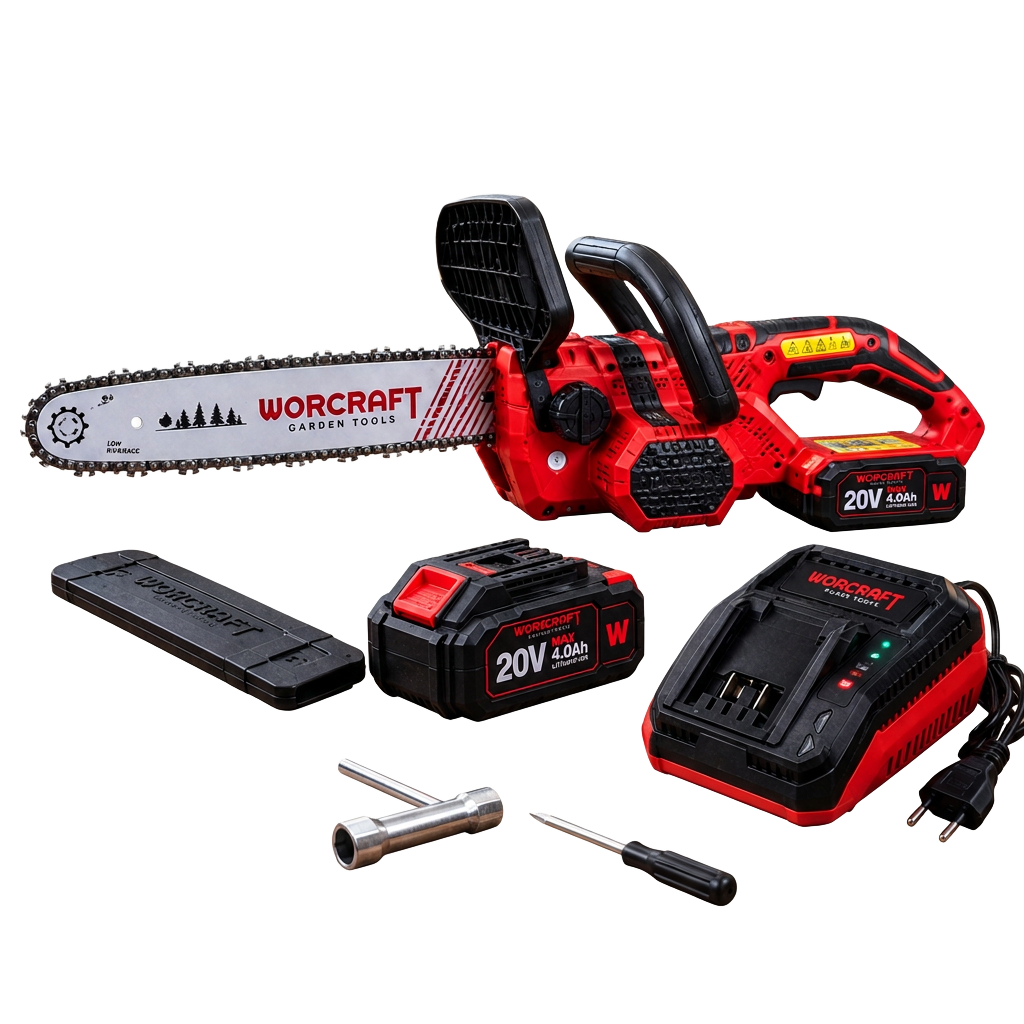 Tronçonneuse sans fil WORCRAFT 20V - Pack Complet