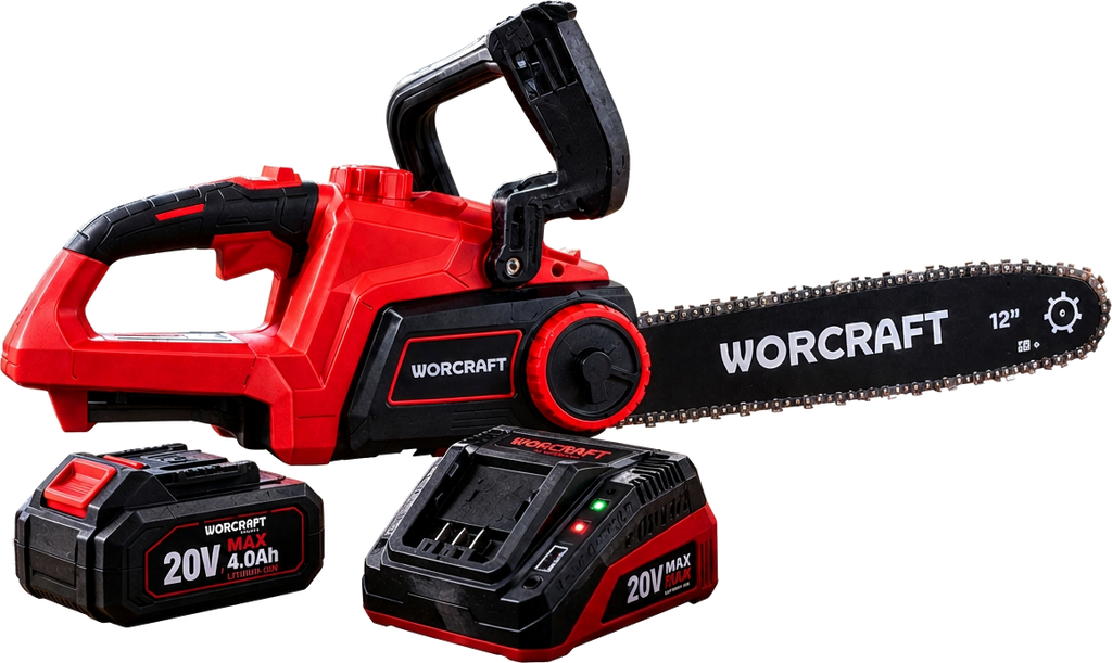Tronçonneuse Sans Fil WORCRAFT 20V – Pack Complet