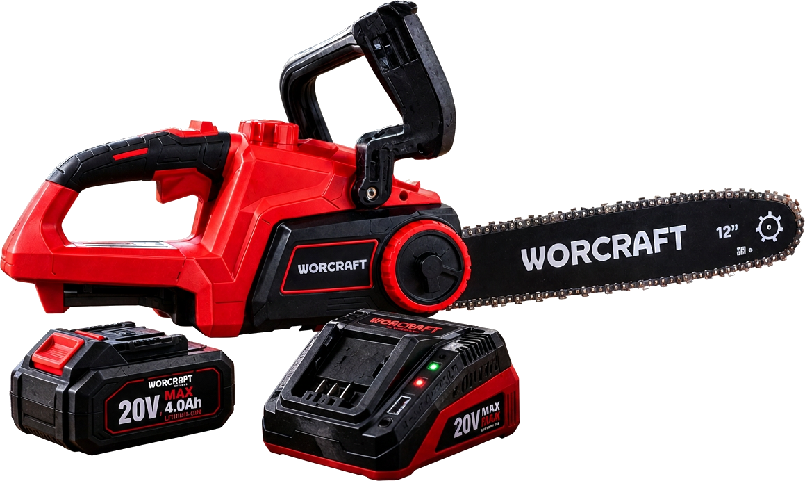 Tronçonneuse Sans Fil WORCRAFT 20V – Pack Complet